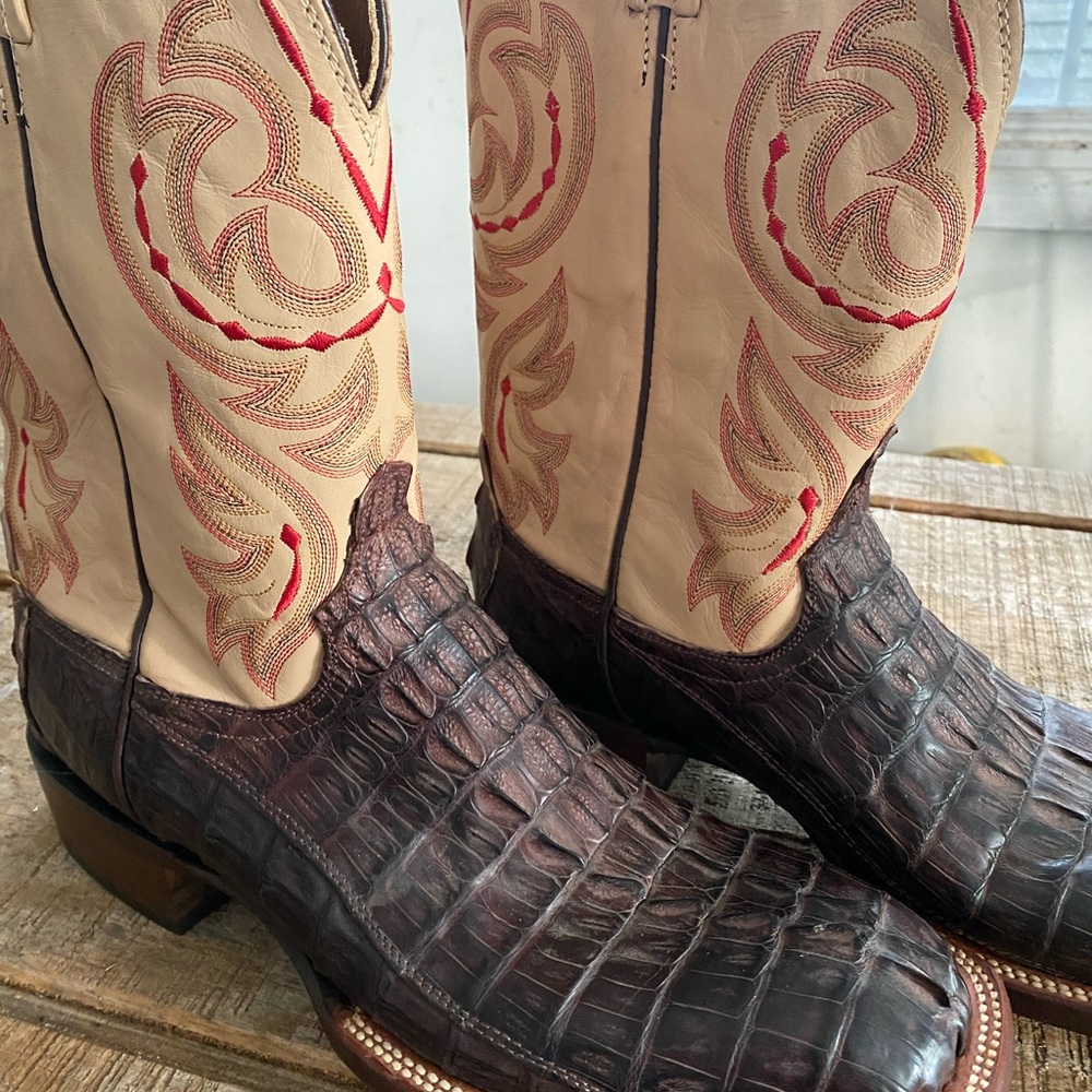 Lucchese Handmade Heritage Caiman leather boots